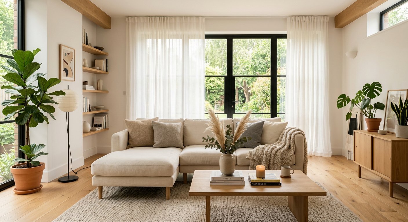 Modern serene living room renovation